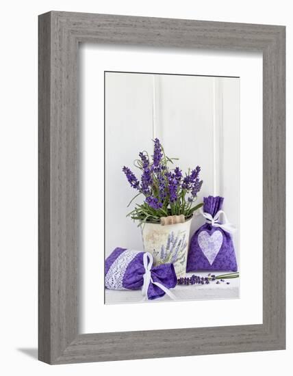 Lavender, Blossoms, Fragrance Sachets, Flowerpot-Andrea Haase-Framed Photographic Print