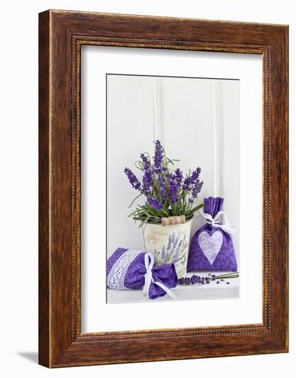 Lavender, Blossoms, Fragrance Sachets, Flowerpot-Andrea Haase-Framed Photographic Print