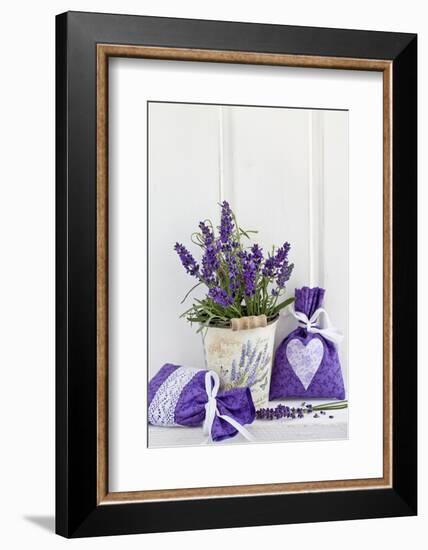 Lavender, Blossoms, Fragrance Sachets, Flowerpot-Andrea Haase-Framed Photographic Print