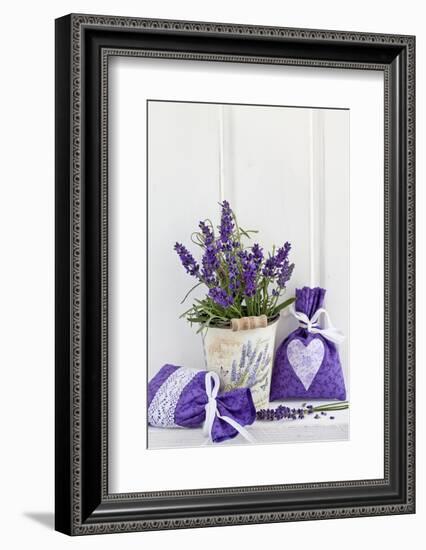 Lavender, Blossoms, Fragrance Sachets, Flowerpot-Andrea Haase-Framed Photographic Print