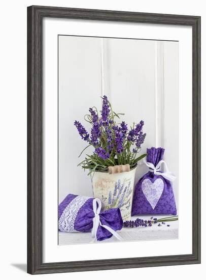 Lavender, Blossoms, Fragrance Sachets, Flowerpot-Andrea Haase-Framed Photographic Print