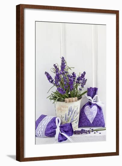 Lavender, Blossoms, Fragrance Sachets, Flowerpot-Andrea Haase-Framed Photographic Print