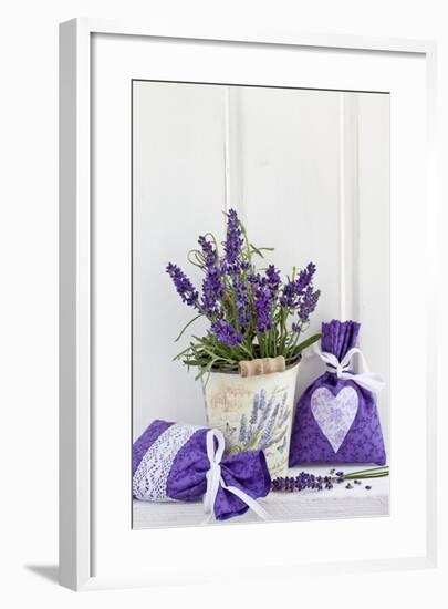 Lavender, Blossoms, Fragrance Sachets, Flowerpot-Andrea Haase-Framed Photographic Print