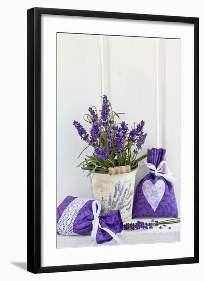 Lavender, Blossoms, Fragrance Sachets, Flowerpot-Andrea Haase-Framed Photographic Print