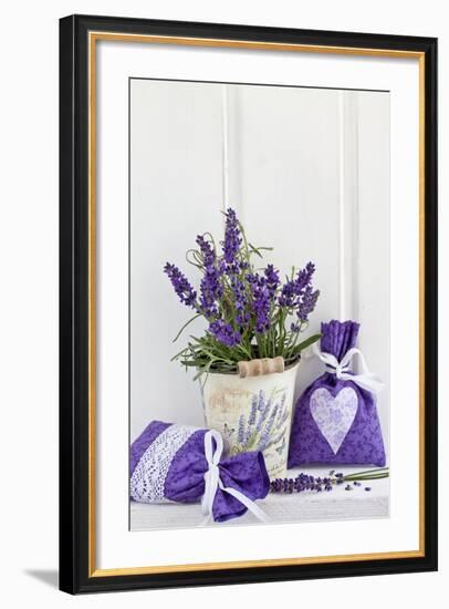 Lavender, Blossoms, Fragrance Sachets, Flowerpot-Andrea Haase-Framed Photographic Print