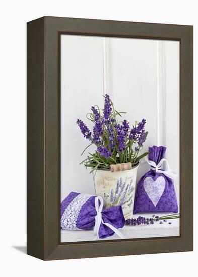 Lavender, Blossoms, Fragrance Sachets, Flowerpot-Andrea Haase-Framed Premier Image Canvas