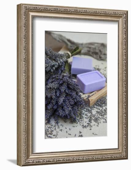 Lavender Blossoms, Lavender Soap, French-Andrea Haase-Framed Photographic Print