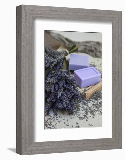 Lavender Blossoms, Lavender Soap, French-Andrea Haase-Framed Photographic Print