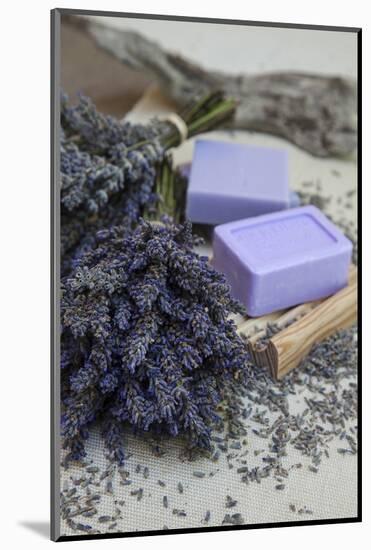 Lavender Blossoms, Lavender Soap, French-Andrea Haase-Mounted Photographic Print