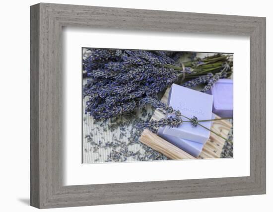 Lavender Blossoms, Lavender Soap, French-Andrea Haase-Framed Photographic Print