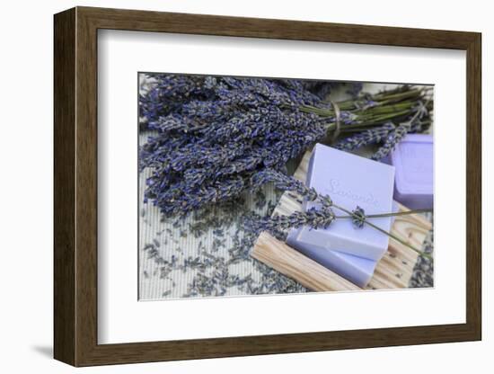 Lavender Blossoms, Lavender Soap, French-Andrea Haase-Framed Photographic Print