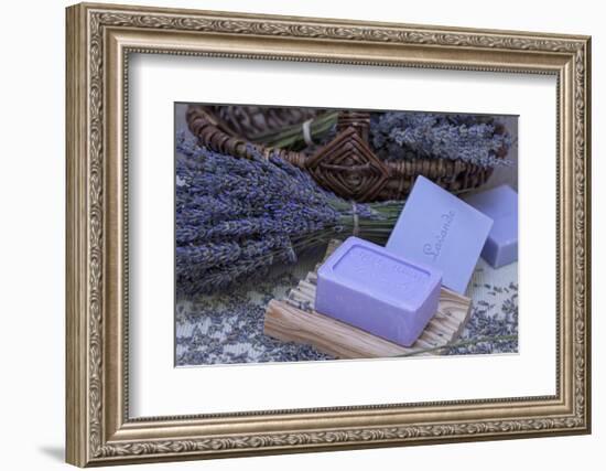 Lavender Blossoms, Lavender Soap, French-Andrea Haase-Framed Photographic Print