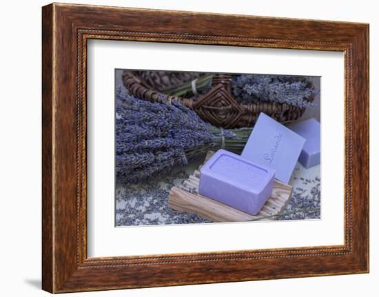 Lavender Blossoms, Lavender Soap, French-Andrea Haase-Framed Photographic Print