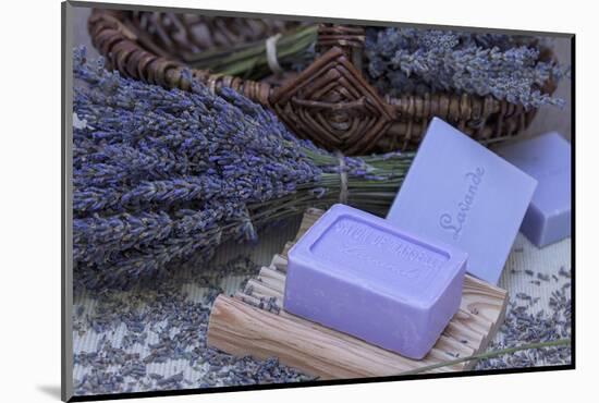 Lavender Blossoms, Lavender Soap, French-Andrea Haase-Mounted Photographic Print