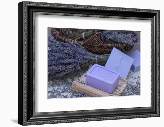 Lavender Blossoms, Lavender Soap, French-Andrea Haase-Framed Photographic Print