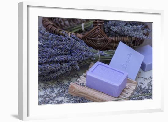 Lavender Blossoms, Lavender Soap, French-Andrea Haase-Framed Photographic Print