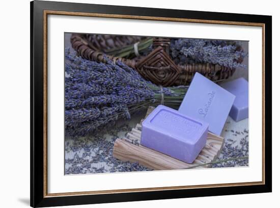 Lavender Blossoms, Lavender Soap, French-Andrea Haase-Framed Photographic Print