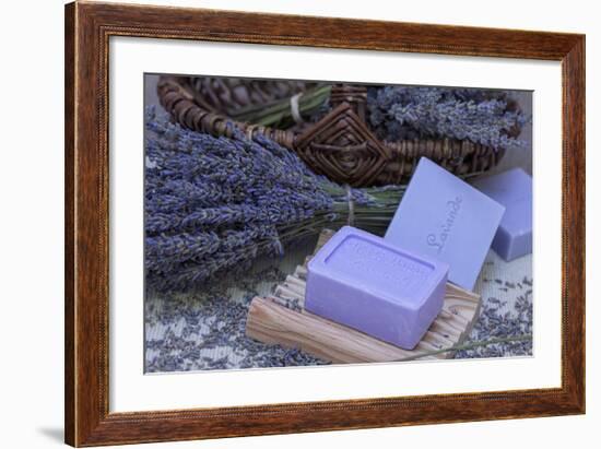 Lavender Blossoms, Lavender Soap, French-Andrea Haase-Framed Photographic Print