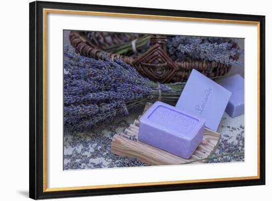 Lavender Blossoms, Lavender Soap, French-Andrea Haase-Framed Photographic Print