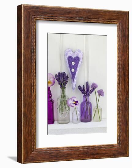 Lavender, Blossoms, Pansies, Chives Blossoms, Heart-Andrea Haase-Framed Photographic Print