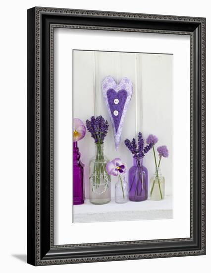 Lavender, Blossoms, Pansies, Chives Blossoms, Heart-Andrea Haase-Framed Photographic Print