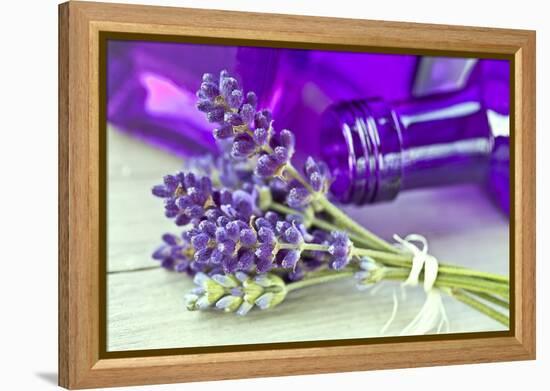 Lavender, Blossoms, Smell, Bottle, Close-Up-Andrea Haase-Framed Premier Image Canvas