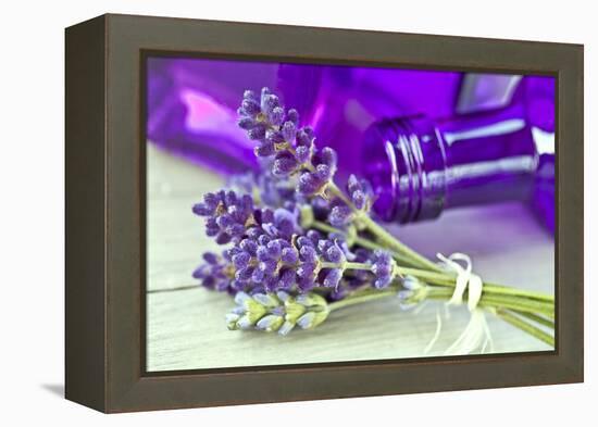Lavender, Blossoms, Smell, Bottle, Close-Up-Andrea Haase-Framed Premier Image Canvas