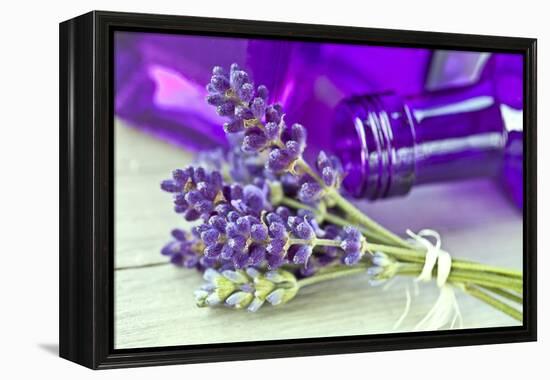 Lavender, Blossoms, Smell, Bottle, Close-Up-Andrea Haase-Framed Premier Image Canvas