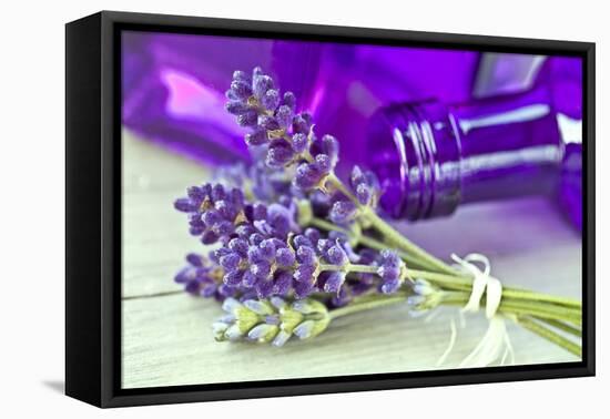 Lavender, Blossoms, Smell, Bottle, Close-Up-Andrea Haase-Framed Premier Image Canvas