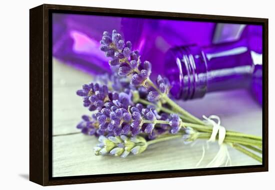 Lavender, Blossoms, Smell, Bottle, Close-Up-Andrea Haase-Framed Premier Image Canvas