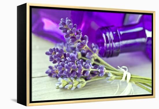 Lavender, Blossoms, Smell, Bottle, Close-Up-Andrea Haase-Framed Premier Image Canvas