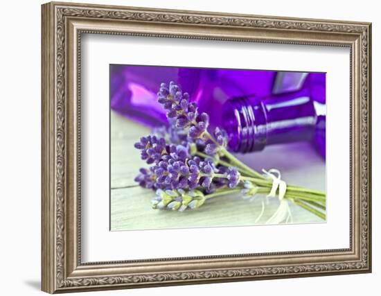 Lavender, Blossoms, Smell, Bottle, Close-Up-Andrea Haase-Framed Photographic Print