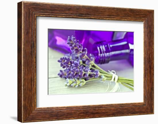 Lavender, Blossoms, Smell, Bottle, Close-Up-Andrea Haase-Framed Photographic Print