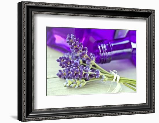 Lavender, Blossoms, Smell, Bottle, Close-Up-Andrea Haase-Framed Photographic Print