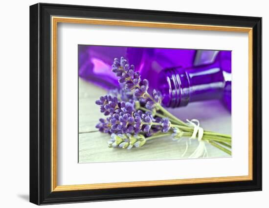 Lavender, Blossoms, Smell, Bottle, Close-Up-Andrea Haase-Framed Photographic Print