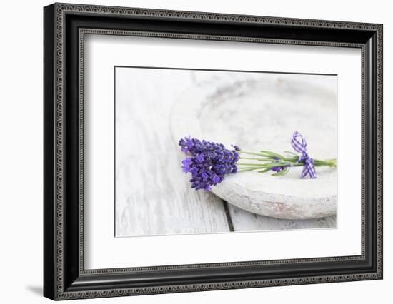 Lavender, Blossoms, Smell, Bunch, Bowl-Andrea Haase-Framed Photographic Print