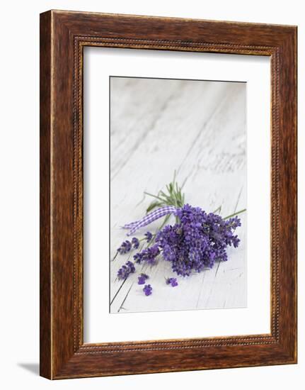 Lavender, Blossoms, Smell, Bunch, Wood-Andrea Haase-Framed Photographic Print