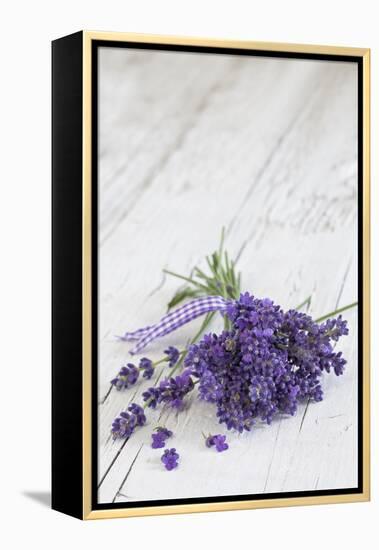 Lavender, Blossoms, Smell, Bunch, Wood-Andrea Haase-Framed Premier Image Canvas