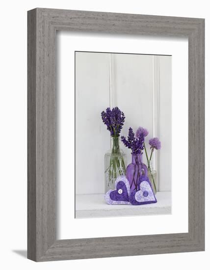 Lavender, Blossoms, Smell, Heart, Chives Blossoms-Andrea Haase-Framed Photographic Print