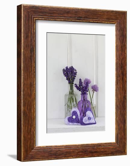 Lavender, Blossoms, Smell, Heart, Chives Blossoms-Andrea Haase-Framed Photographic Print