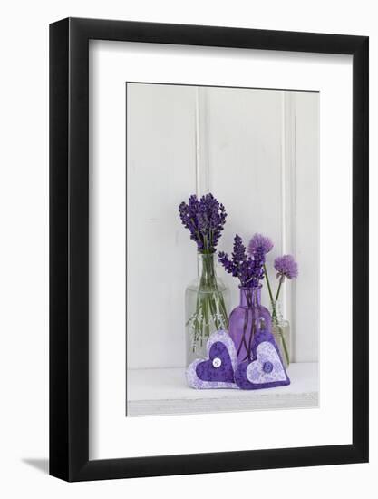 Lavender, Blossoms, Smell, Heart, Chives Blossoms-Andrea Haase-Framed Photographic Print