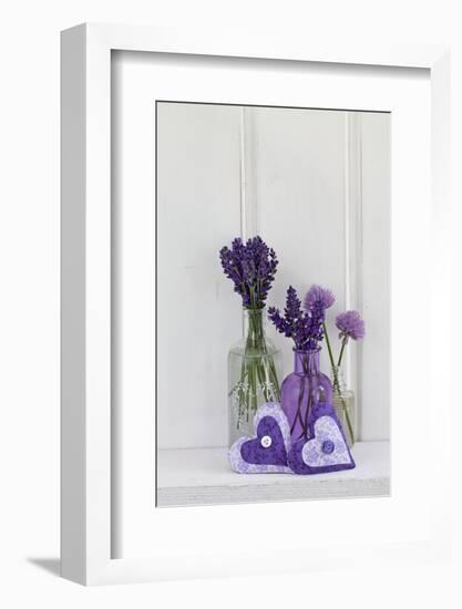 Lavender, Blossoms, Smell, Heart, Chives Blossoms-Andrea Haase-Framed Photographic Print