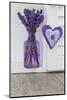 Lavender, Blossoms, Vase, Heart-Andrea Haase-Mounted Photographic Print