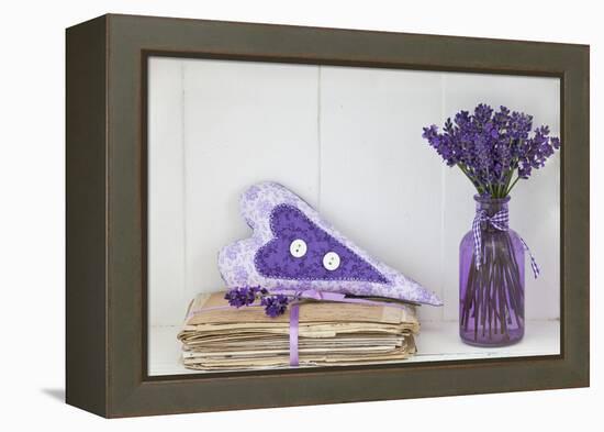 Lavender, Blossoms, Vase, Letters, Heart-Andrea Haase-Framed Premier Image Canvas