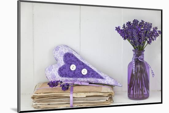 Lavender, Blossoms, Vase, Letters, Heart-Andrea Haase-Mounted Photographic Print