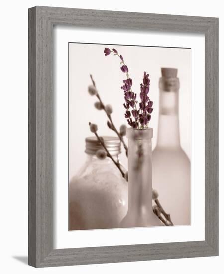 Lavender Bottles-Julie Greenwood-Framed Art Print