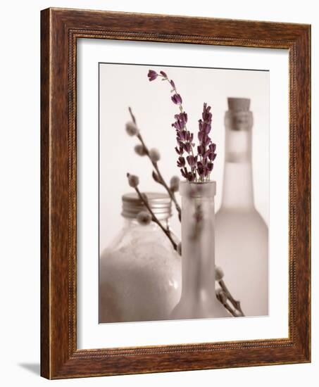 Lavender Bottles-Julie Greenwood-Framed Art Print