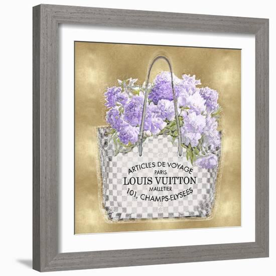 Lavender Bouquet on Gold-Madeline Blake-Framed Art Print