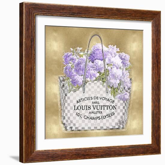 Lavender Bouquet on Gold-Madeline Blake-Framed Art Print