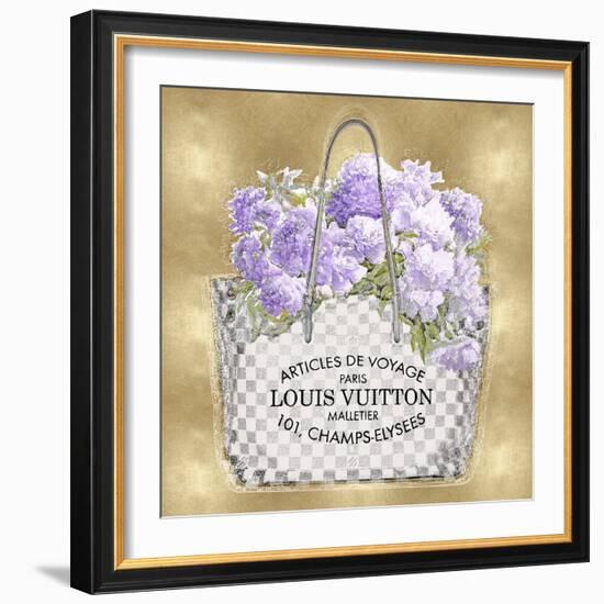 Lavender Bouquet on Gold-Madeline Blake-Framed Art Print